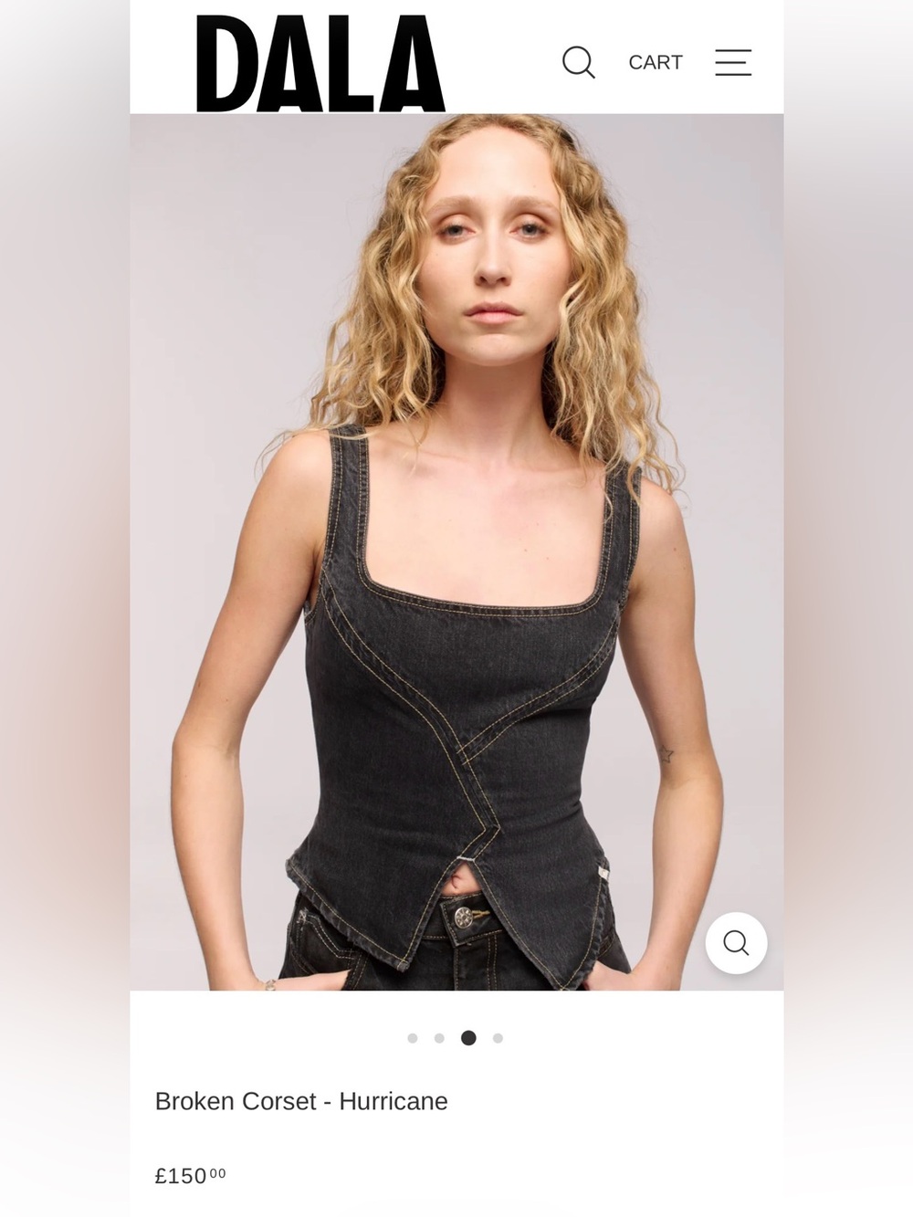 Dala - Broken Corset Tank Top in Lunar